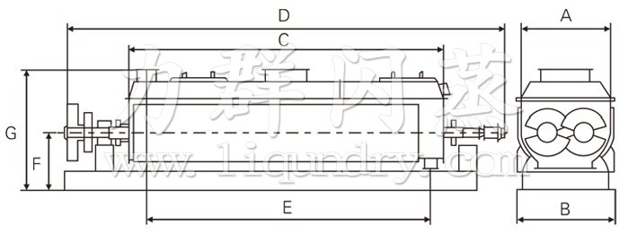 空心槳葉干燥機結構示意圖 空心槳葉干燥機結構示意圖